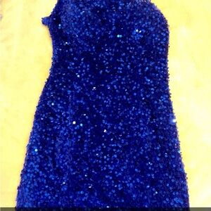 Dazzling Blue Sequin Dress